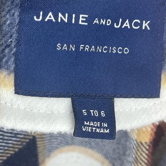 Janie and Jack Blue and Brown Cape with Faux Fur Collar - Picture 3 of 3